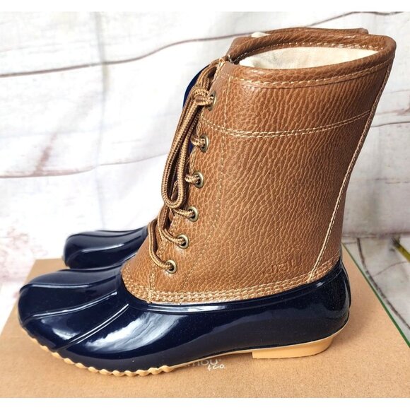JBU Fall 2022 Navy/Tan Maplewood Waterproof Women’s Boots Size 6M – Stylish - Picture 3 of 16